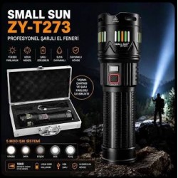Small Sun ZY-T273Profesyonel Şarjlı El Feneri | Yüksek Lümen Güçlü Işık | Taşıma Çantalı